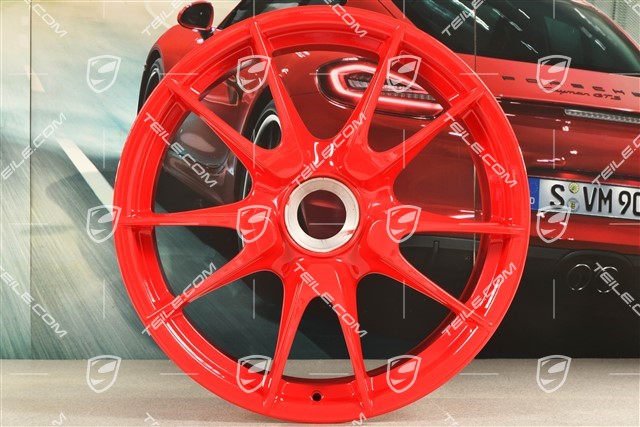 19-inch GT3 RS wheel, central locking, 9J x 19 ET47, Guards Red