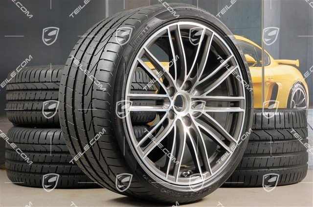 20-inch summer wheels set 911 Turbo IV, rims 8,5J x 20 ET49 + 11,5J x 20 ET56 + NEW summer tyres 245/35 R20 + 305/30 R20
