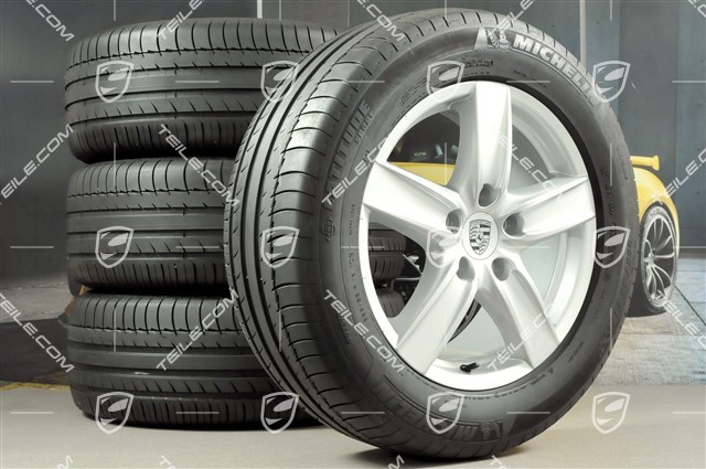 18-inch Cayenne S III summer wheel set, wheels 8J x 18 ET53 + summer tyres 255/55 R18