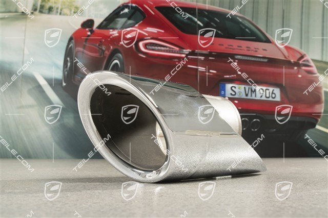 Tail pipe, sport exhaust, polished, outer, R