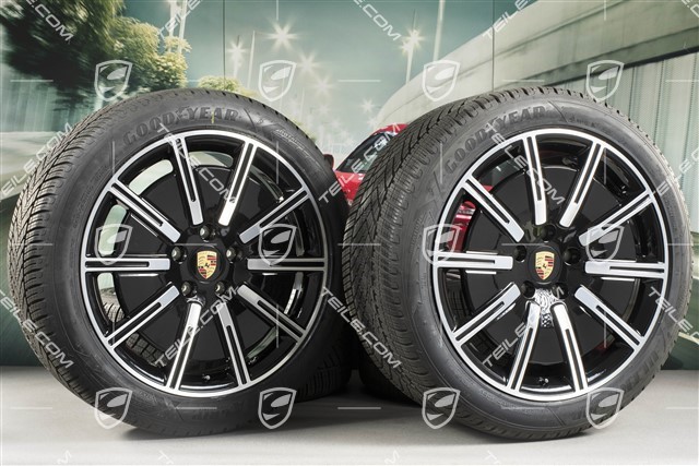20-inch Sport Aero winter wheel set, rims 9J x 20 ET54 + 11J x 20 ET60, Goodyear winter tyres 245/45 R20 + 285/40 R20, about 30km