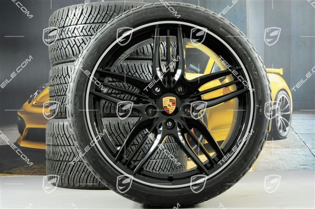 20-inch Sport Design winter wheel set, 8,5J x 20 ET51 + 11J x 20 ET70 + NEW Michelin winter tyres 245/35 ZR20 + 295/30 ZR20, with TPMS, black high gloss