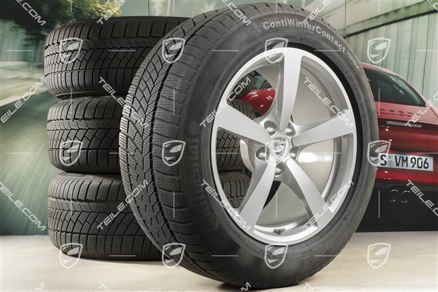 18-inch "Macan" Winter wheel set, rims 8J x 18 ET21 + 9J x 18 ET21 + Continental winter tyres 235/60 ZR 18 + 255/55 ZR 18, with TPMS