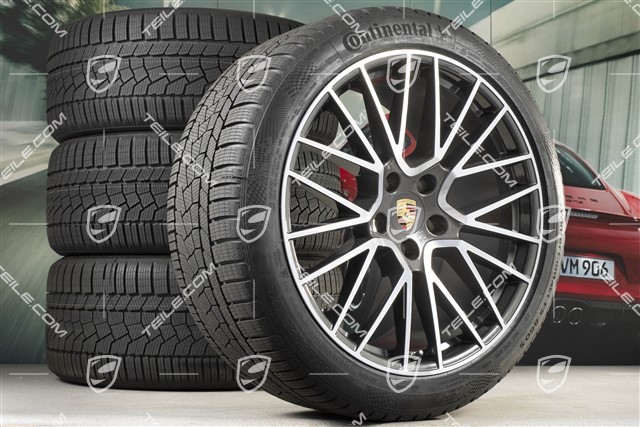 21-inch Cayenne COUPÉ RS Spyder winter wheel set, rims 9,5J x 21 ET46 + 11,0J x 21 ET49 + NEW Continental winter tyres 275/40 R21 + 305/35 R21, with TPMS