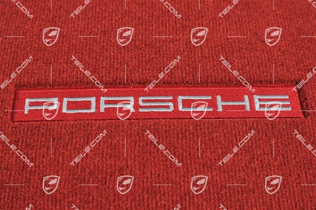 Floor mats set, Front, Carrera red