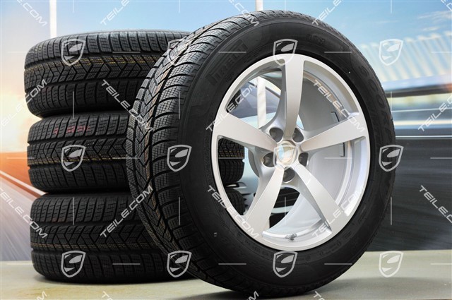 18-inch "Macan" Winter wheel set, rims 8J x 18 ET21 + 9J x 18 ET21 + NEW Pirelli Scorpion Winter winter tyres 235/60 ZR 18 + 255/55 ZR 18, with TPMS