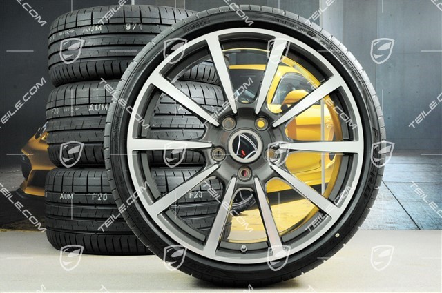 20" koła letnie, komplet Carrera Classic, felgi 8J x 20 ET57 + 9,5J x 20 ET45 + opony letnie Pirelli PZero 235/35 ZR20 + 265/35ZR20, z czujnikami ciśnienia