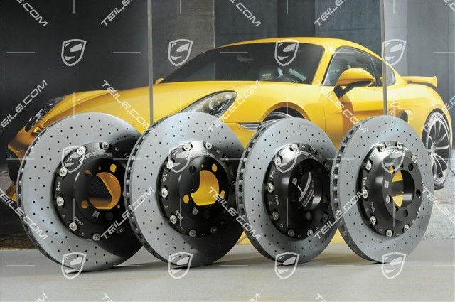 PCCB Ceramic brake disc set, 2x front + 2x rear, 991 GT3/GT3RS/GT2RS