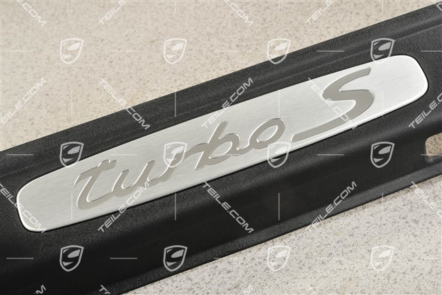 Scuff platte, door sill, "Turbo S", black, L