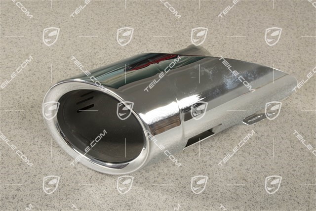 Tail pipe, sport exhaust, polished, outer, R