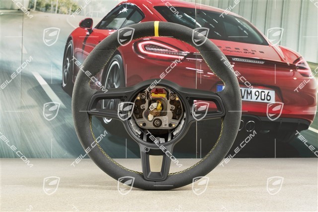 Sports Steering wheel GT, Alcantara, black/speed yellow, 12 o'clock marking Speed yellow