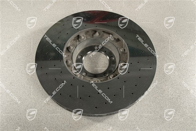 Turbo, PCCB, Ceramic brake disc, front axle,  for black / yellow brake caliper, R