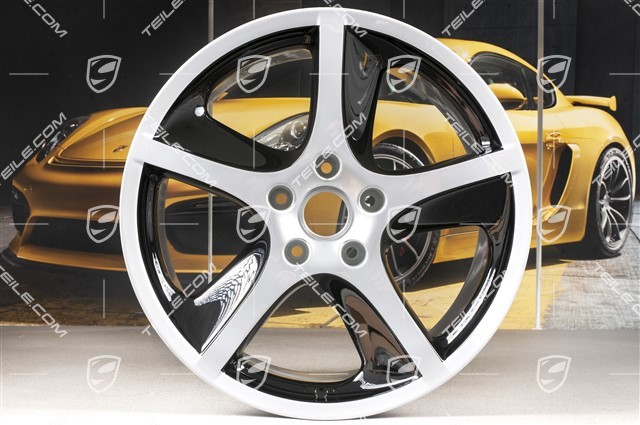 20-inch Sport Techno wheel, 10J x 20 ET55, silver + black high gloss
