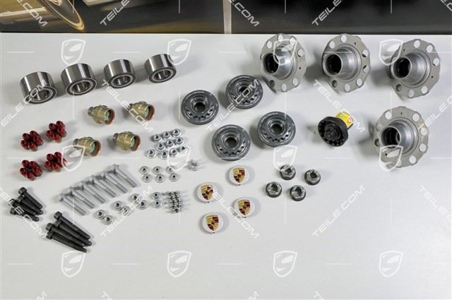Central locking wheel bolt, wheel nut set, for Turbo / GT2 / GT3 with PCCB ceramic brake