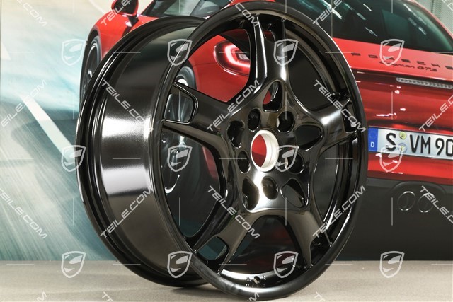 19-inch wheel Carrera S, S+M, 8J x 19 ET57, black high gloss