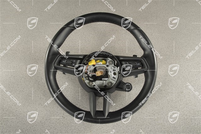 PDK, Multifunction steering wheel, Leather Black / Sport Chrono Package Plus