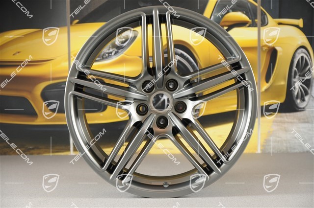 19-inch wheel rim Macan Design, 8J x 19 ET21, Platinum satin-matt