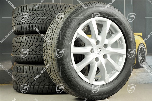 18-inch Cayenne winter wheel set, wheels 8J x 18 ET53 + Dunlop SP Winter Sport 3D tyres 255/55 R18, without TPMS