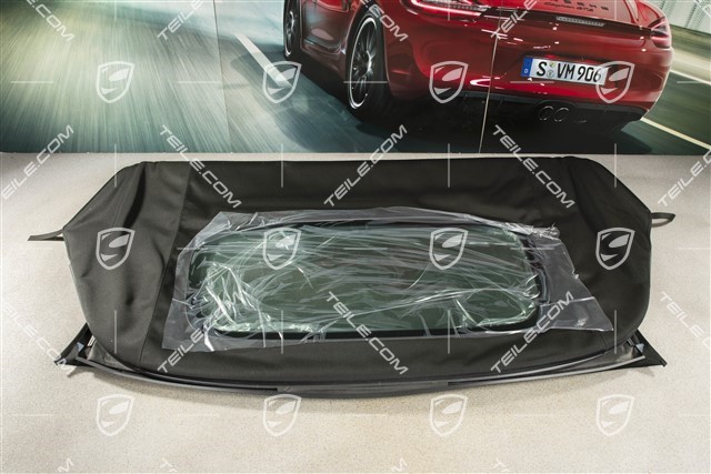 Convertible top covering, cabrio, black