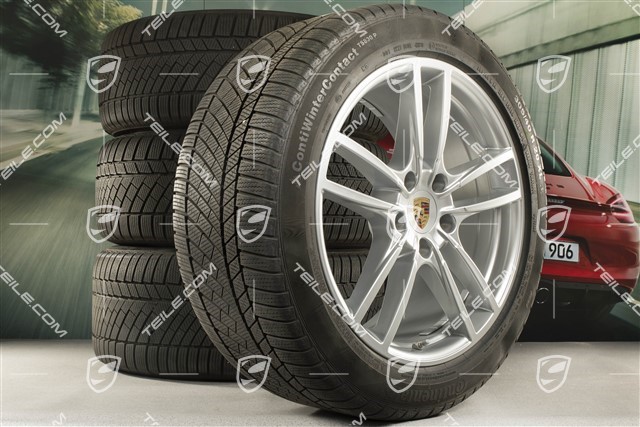 20-inch Cayenne Sport winter wheel set, rims 9J x 20 ET50 + 10,5J x 20 ET64 + Continental winter tyres 275/45 R20 + 305/40 R20, with TPMS