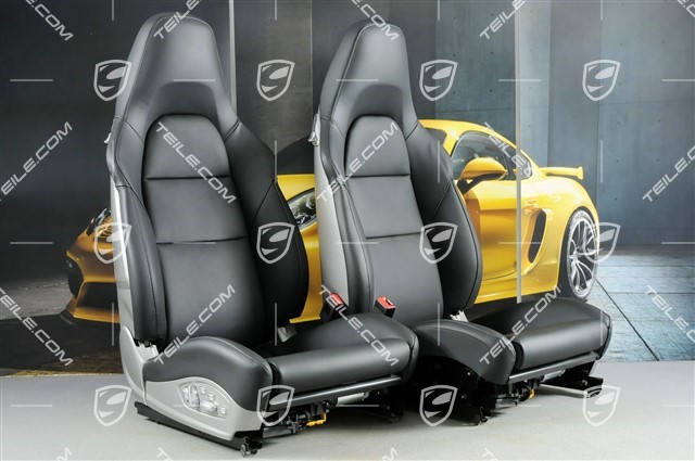Sport Seats, el. adjustable, 18-way, heating, lumbar, ventilation, leather, black, set, L+R