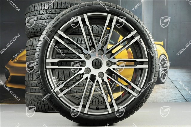 20-inch winter wheels set "Turbo", rims 8,5J x 20 ET51 + 11J x 20 ET52 + NEW Pirelli winter tires 245/35 R20 + 295/30 R20, without TPM