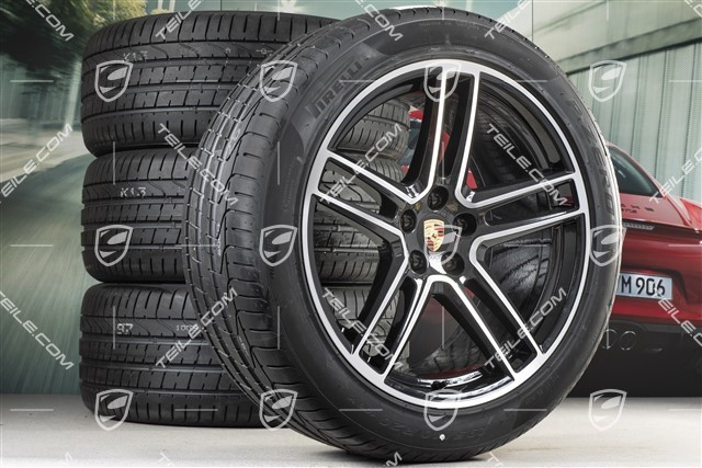 20-inch Turbo summer wheels set, rims 9J x 20 ET26 + 10J x 20 ET19 + NEW Pirelli summer tyres 265/45 R20 + 295/40 R20, with TPMS