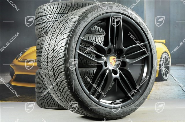 20" Sport Design winter wheel set  wheels 8,5J x 20 ET51 + 11J x 20 ET52 + Michelin winter tyres 245/35 ZR20 + 295/30 ZR20, with TPMS, black satin mat