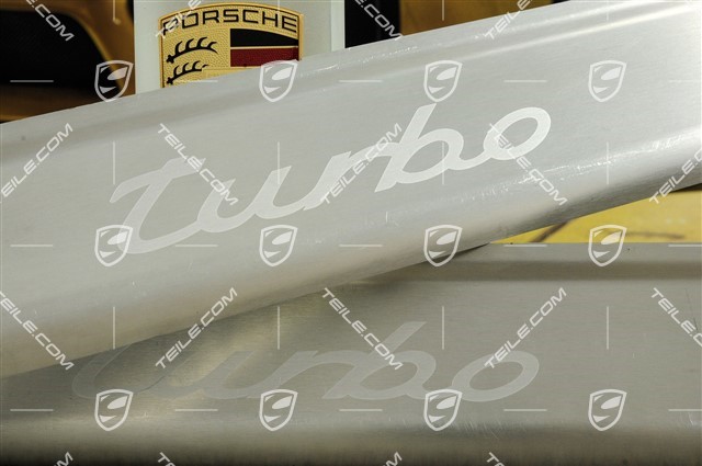 Scuff plate "Turbo", stainless steel, L+R