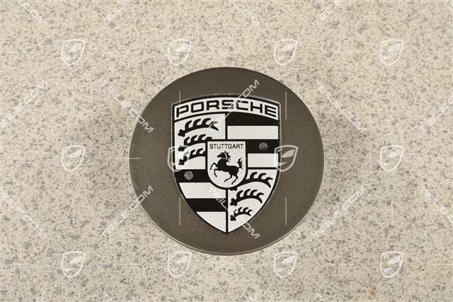 Radzierdeckel, konvex, Wappen Schwarz-Weiß, Platinum Seidenmatt