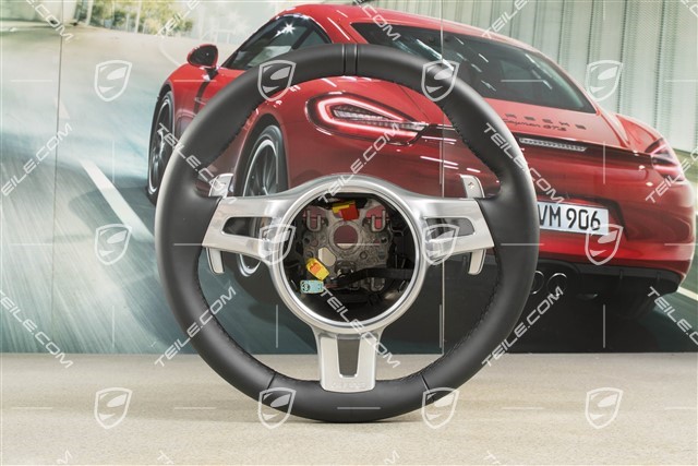 Paddle PDK sport steering wheel, Sport Design, Chrono, black leather
