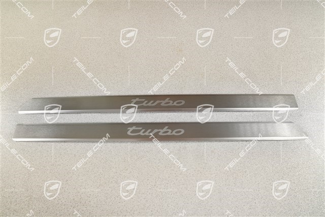 "Turbo", Sill cover inner / entry guards Scuff plate set, stainless steel, L+R