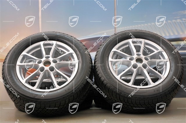 18-inch winter wheels set "Cayenne" facelift 2014->, alloy rims 8J x 18 ET53 + Michelin winter tyres 255/55 R18, with TPM