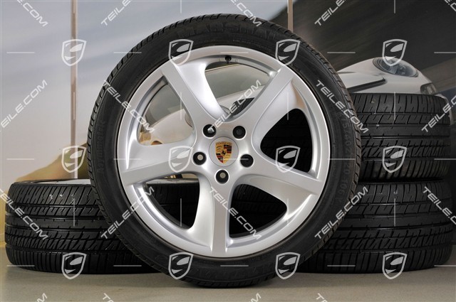 20-inch Cayenne SportTechno wheel set, with summer tyres, front 9-inch + rear 9-inch without TPMS