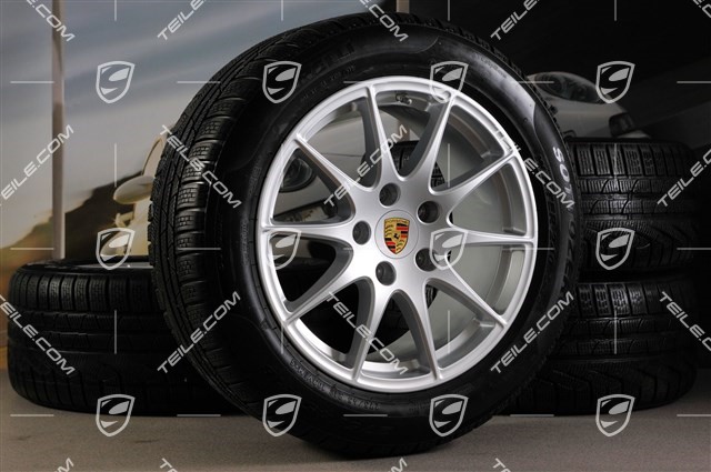 18-inch Panamera S winter wheel set, 8J x 18 ET 59 + 9J x 18 ET 53 + tyres Pirelli Sottozero II 245/50 R18 + 275/45 R18