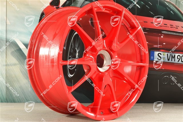 19-inch GT3 RS wheel, central locking, 9J x 19 ET47, Guards Red