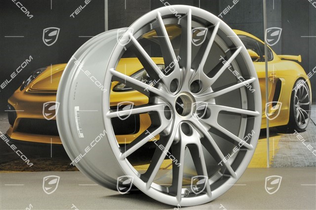 20-inch Panamera Sport wheel set, 9,5J x 20 ET65 + 11,5 J x 20 ET63, GT Silver Metallic
