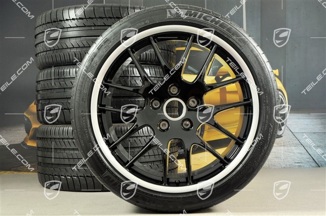 20-inch RS Spyder Design summer wheel set, wheels: 9,5J x 20 ET65 + 11J x 20 ET 68 + tyres: 255/40 ZR 20 + 295/35 ZR20, in black