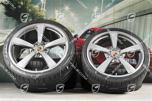 20+21-inch summer wheel set Carrera Exclusive Design, rims 8,5J x 20 ET53 + 11,5J x 21 ET67 + Pirelli summer tyres 245/35 R20 + 305/30 R21, with TPM