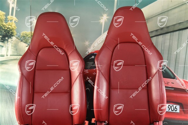 Sport Seats, el. adjustable, 18-way, heating, lumbar, ventilation, leather, bordeaux red, set L+R