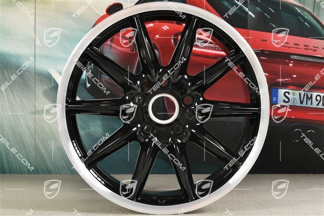 19-inch "Carrera Sport" wheel, 8,5J x 19 ET55, Black High Gloss