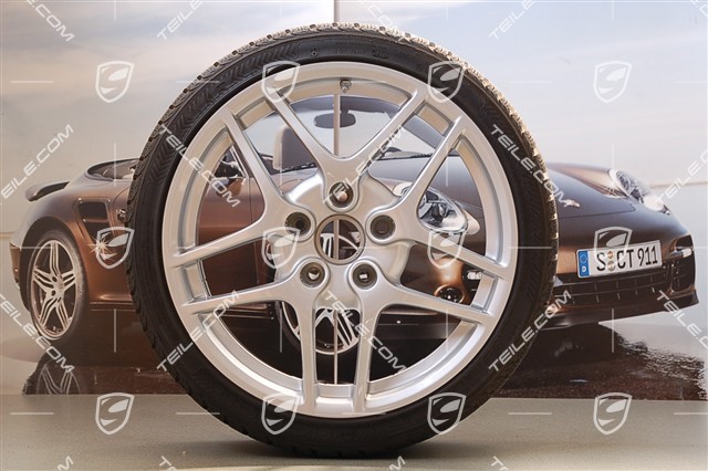 19-inch Carrera S II winter wheel set, wheels: 8J x 19 ET57 + 11J x 19 ET 51, tyres: 235/35 R19 + 295/30 R19, TPMS 433 MHz