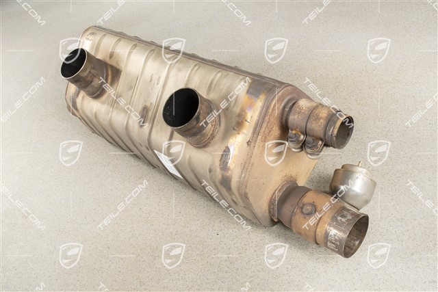 Front muffler, sports exhaust system