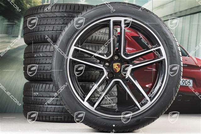 20-inch Turbo summer wheels set, rims 9J x 20 ET26 + 10J x 20 ET19 + NEW Pirelli summer tyres 265/45 R20 + 295/40 R20, with TPMS