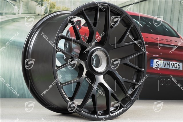 20-inch Wheels set Turbo S, central locking, 8,5J x 20 ET51 + 11J x 20 ET59, black satin mat