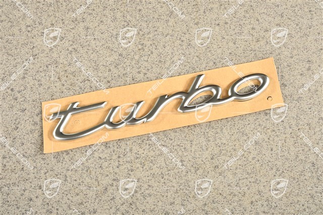 "Turbo" Schriftzug, silbern