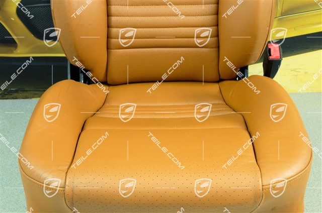 Seat, el. adjustable, leather, Brown/Natural, damage, R