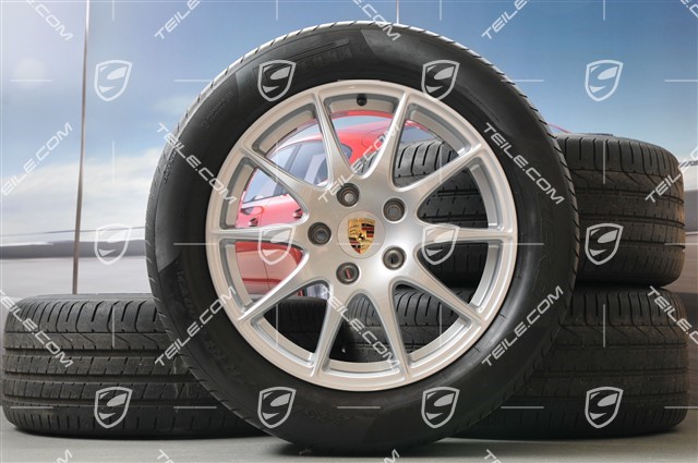 18-inch summer wheel set Panamera S, wheels 8J x 18 ET59 + 9J x 18 ET53 + tyres Pirelli P-Zero 245/50 18 + 275/45 18