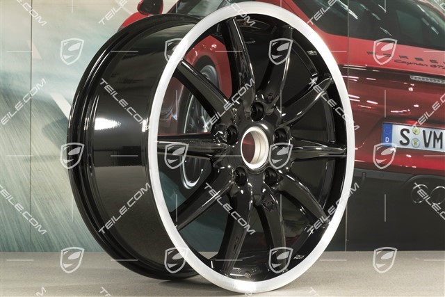19-inch "Carrera Sport" wheel, 8,5J x 19 ET55, Black High Gloss