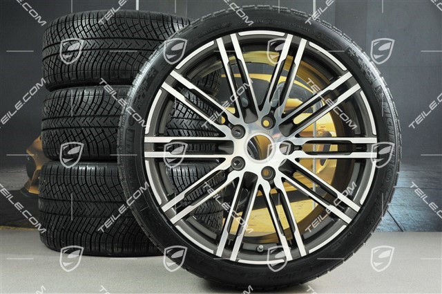20-inch winter wheels set "Turbo", used rims 8,5J x 20 ET51 + 11J x 20 ET56 + NEW Michelin Pilot Alpin PA4 N1 winter tires 245/35 R20 + 295/30 R20, with TPM